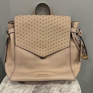 MICHAEL KORS LEATHER BACKPACK PINK